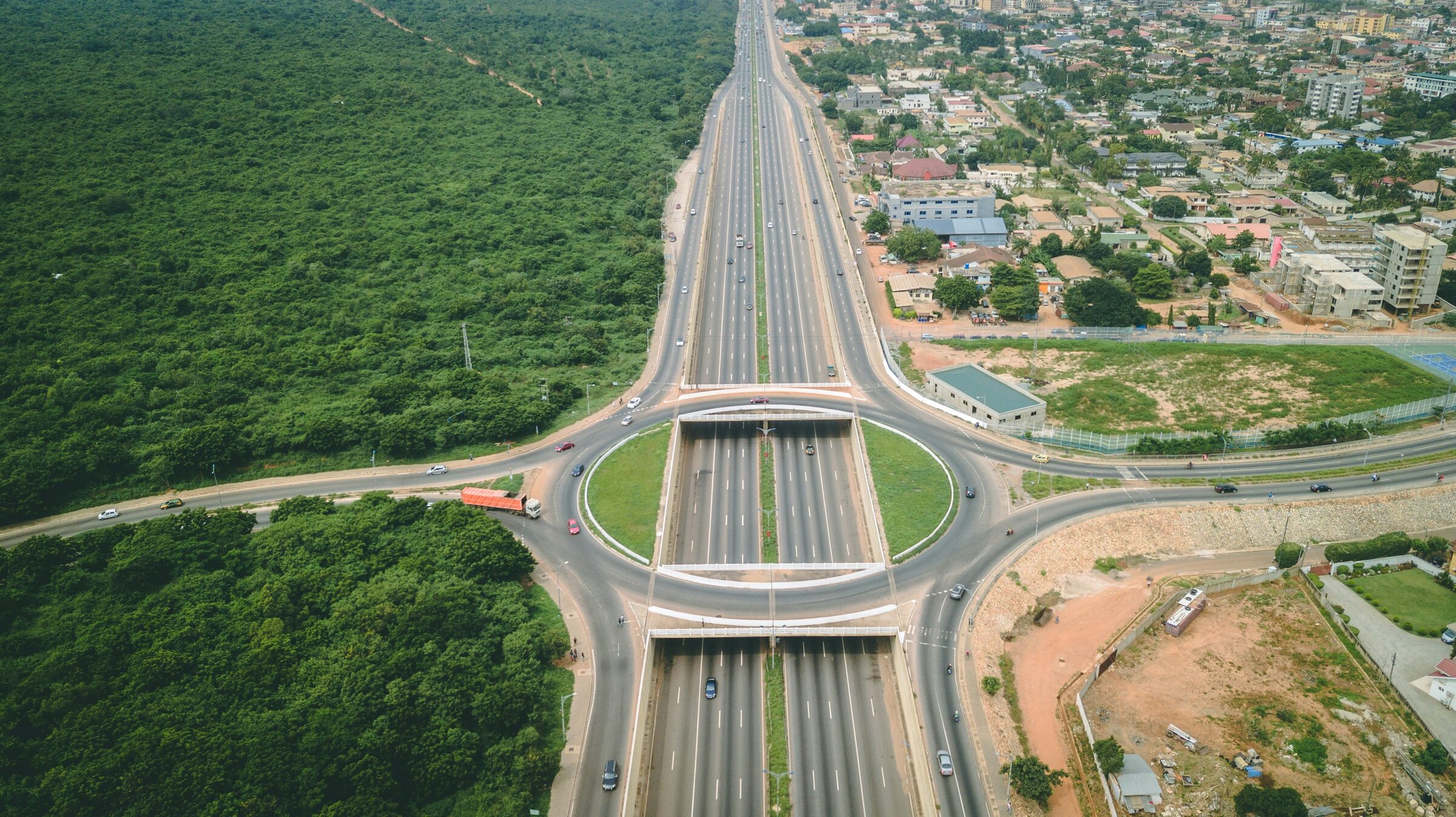 AEZ infrastructure — highway interchange near Accra, Ghana